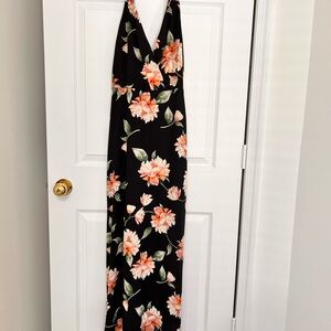 Lush Orange and Pink Maxi Dress